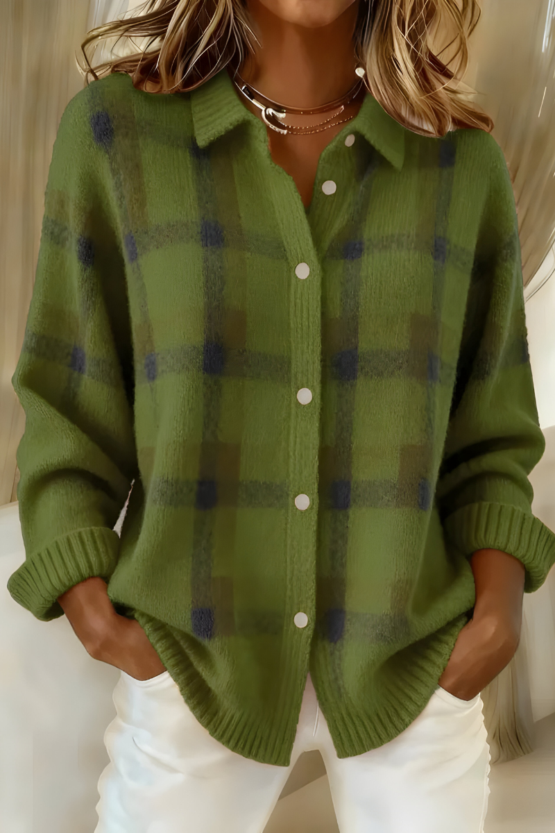 Skyler Check Knit Cardigan, image 9