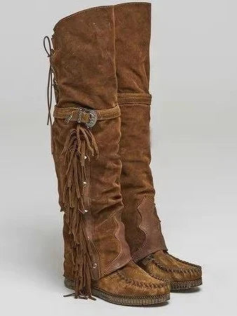 Skyler Fringe Suede Over-the-Knee Boots - view 4
