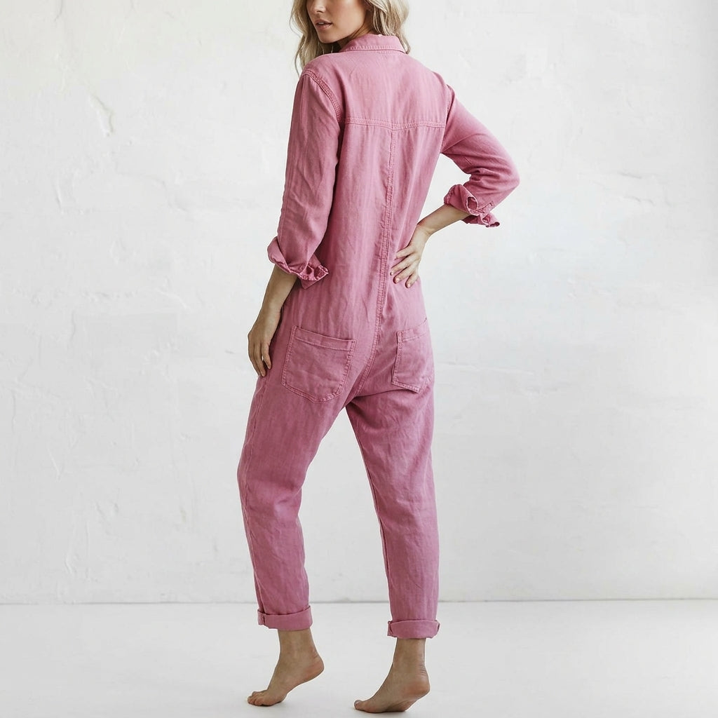 Linen Button Jumpsuit, view 11