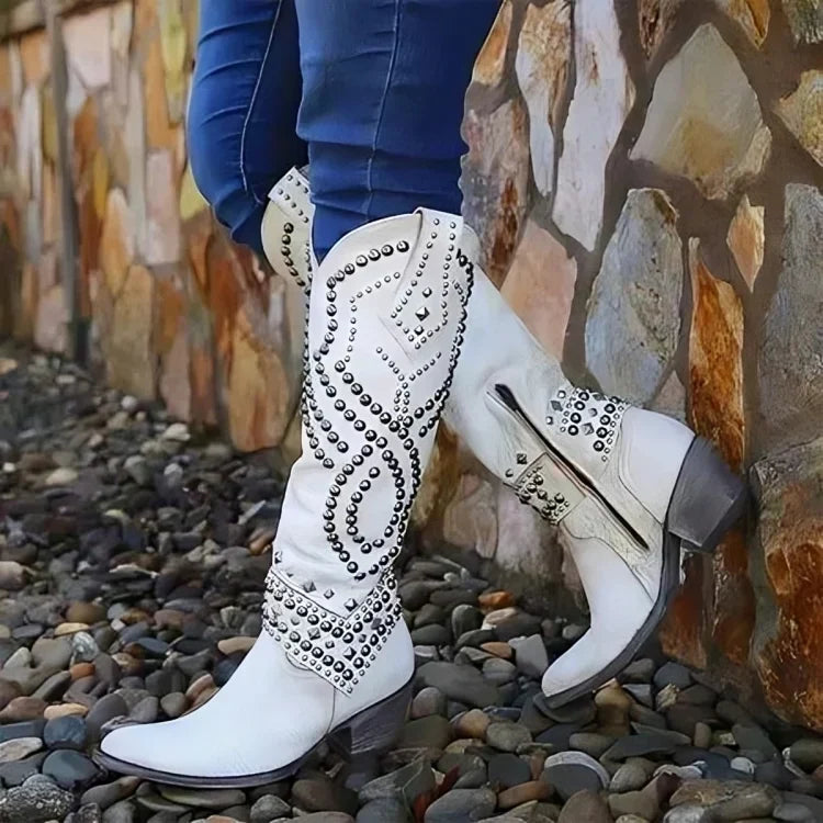 Skyler Studded Western Tall Boots - view 7