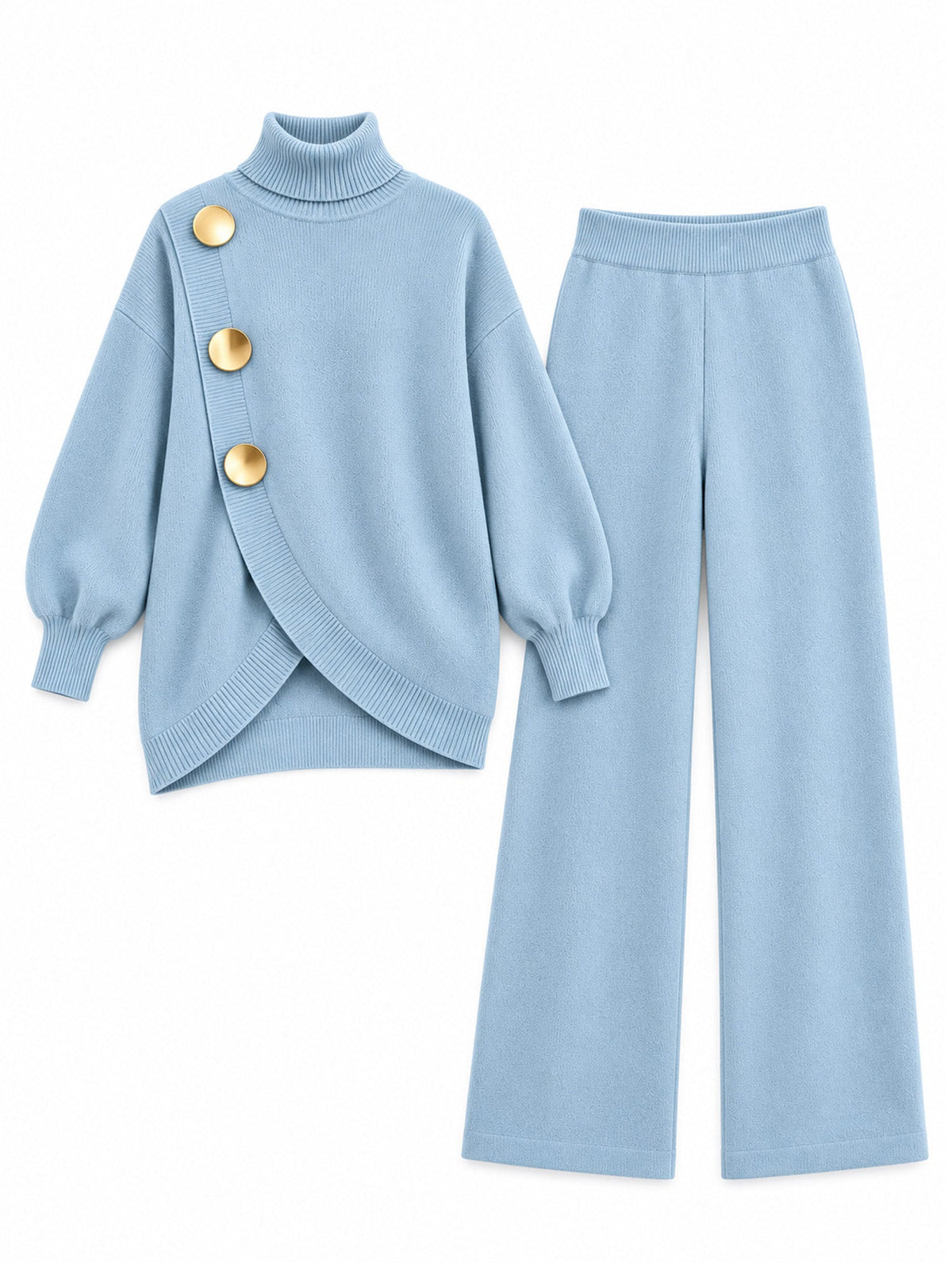 Skyler Turtleneck Sweater and Wide Leg Pants Set - view 16