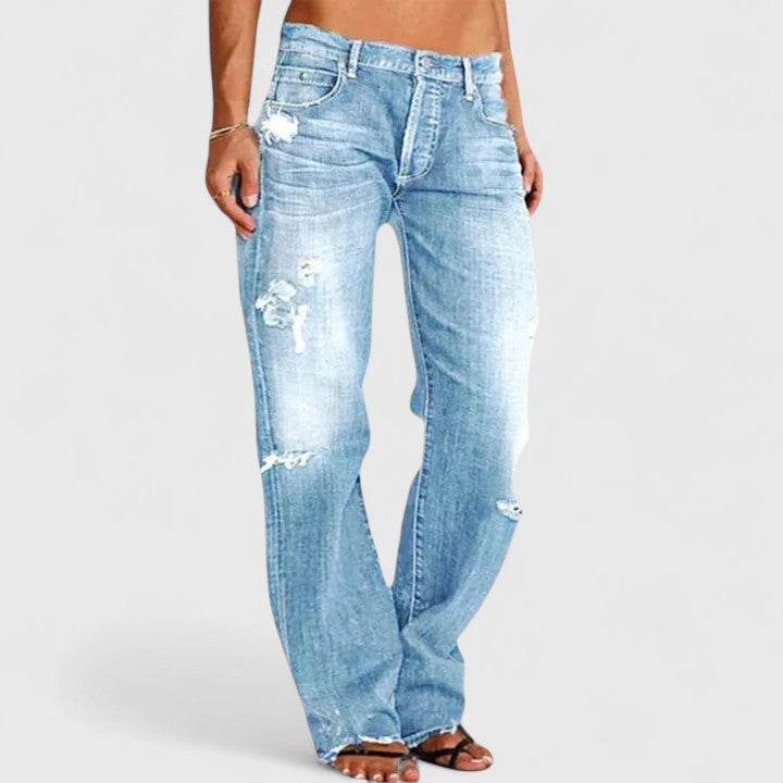 Wide Leg Stretch Jeans, view 7