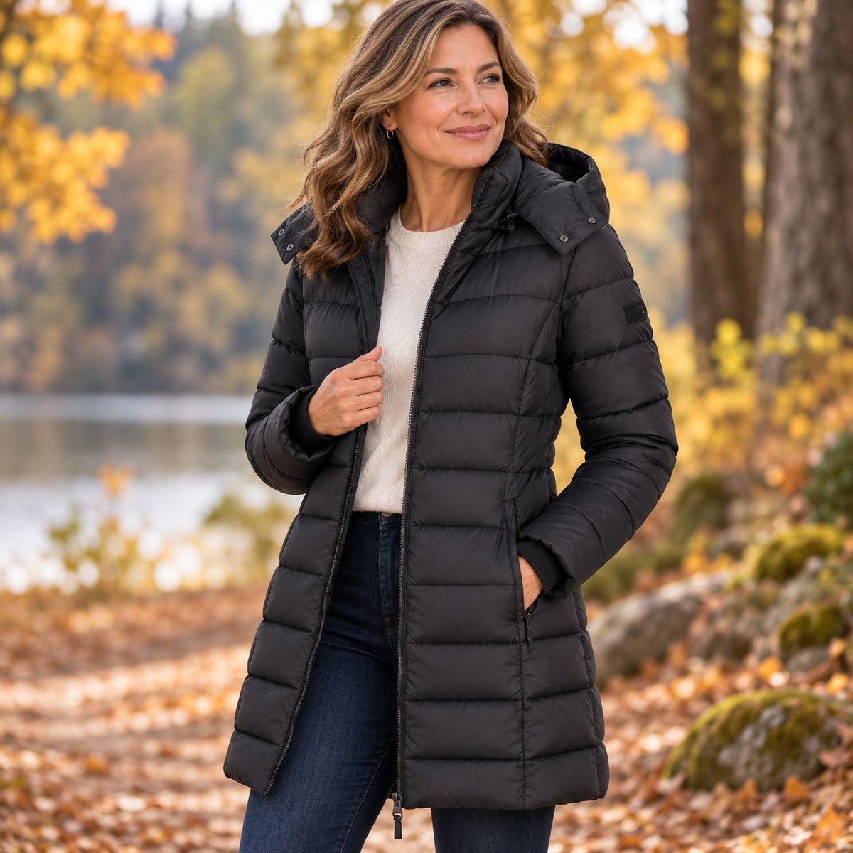 Women's Long Hooded Insulated Puffer Winter Coat