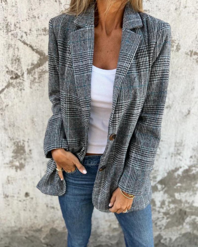 Skyler Classic Plaid Blazer