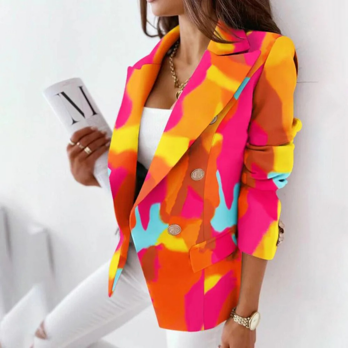 Skyler Turn-Down Collar Blazer