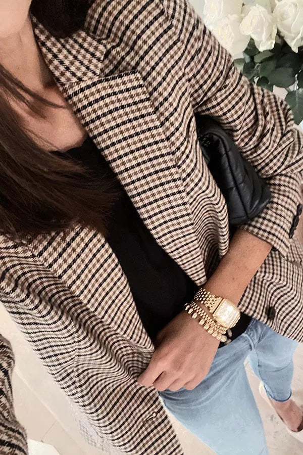 Skyler Plaid Boyfriend Blazer