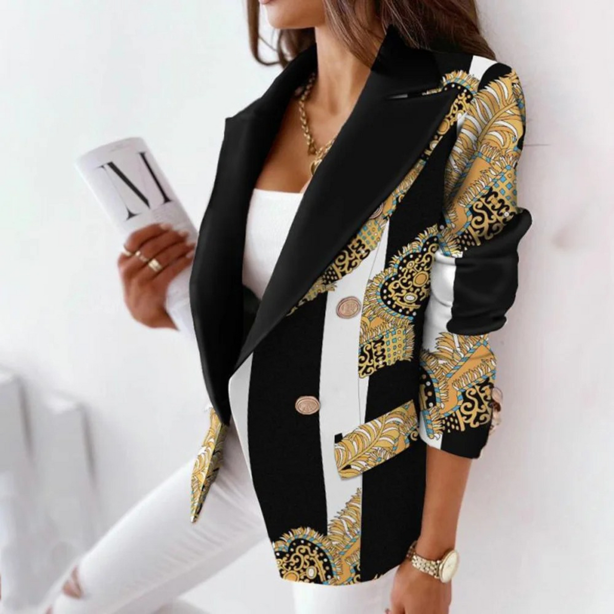 Skyler Turn-Down Collar Blazer