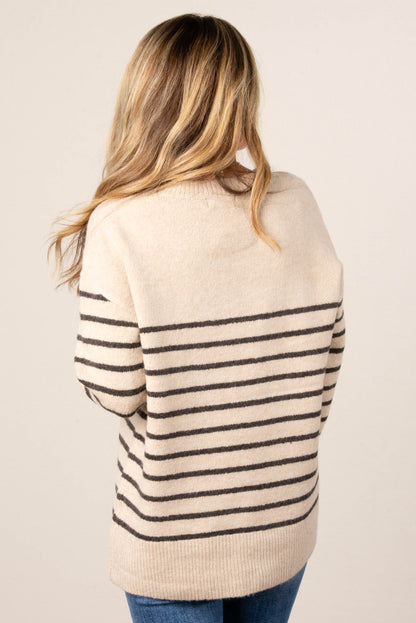 Skyler Striped Drop Shoulder Sweater