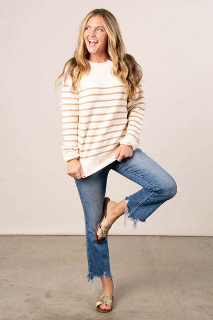 Skyler Striped Drop Shoulder Sweater