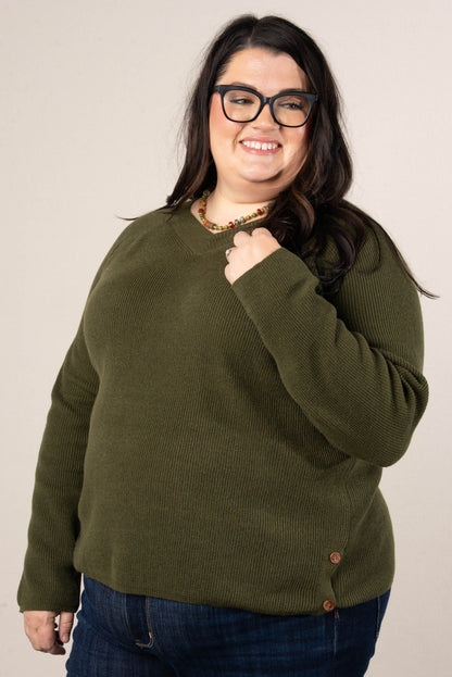 Skyler Ribbed Button Sweater