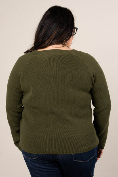 Skyler Ribbed Button Sweater