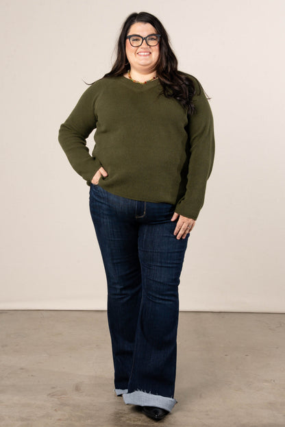Skyler Ribbed Button Sweater