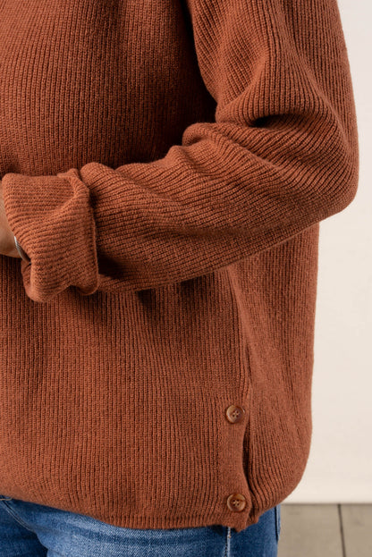 Skyler Ribbed Button Sweater