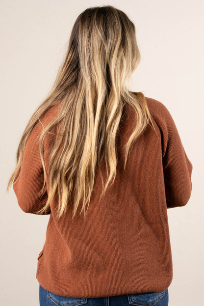 Skyler Ribbed Button Sweater