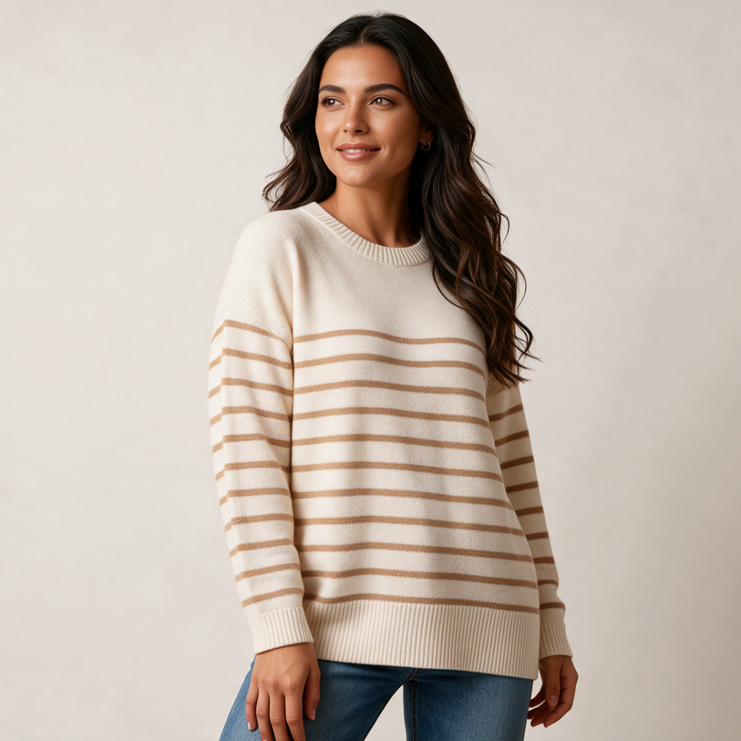 Skyler Striped Drop Shoulder Sweater