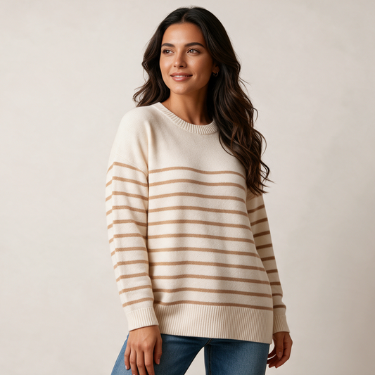 Skyler Striped Drop Shoulder Sweater