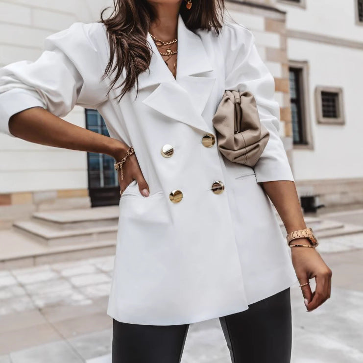 Skyler Oversized Blazer with Button Details