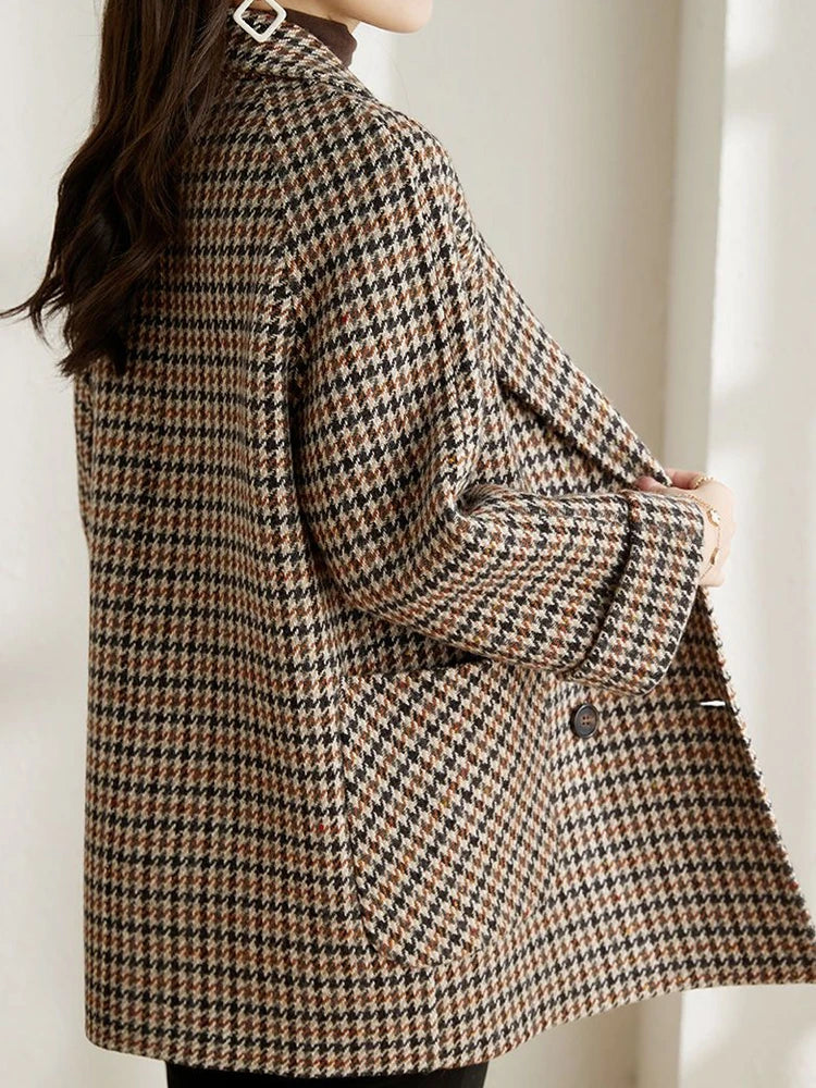 Skyler Long Plaid Blazer