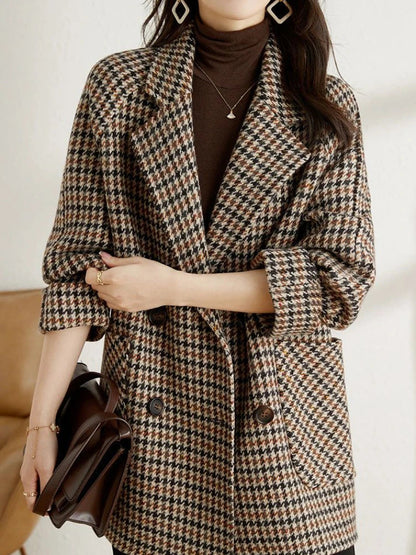 Skyler Long Plaid Blazer
