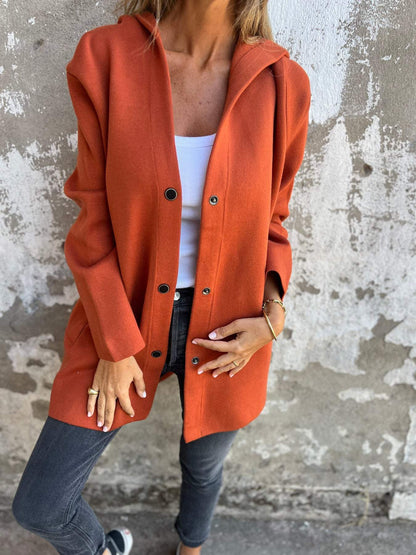 Skyler Hooded Single-Breasted Blazer
