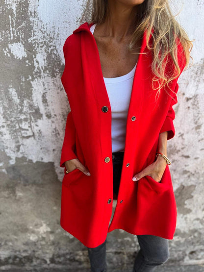 Skyler Hooded Single-Breasted Blazer