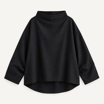 High neck casual top, flat product view