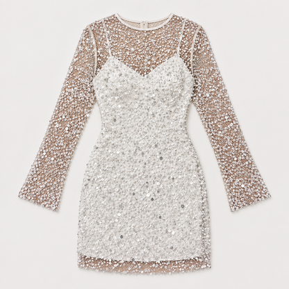 Glitter Party Mini Dress, flat lay