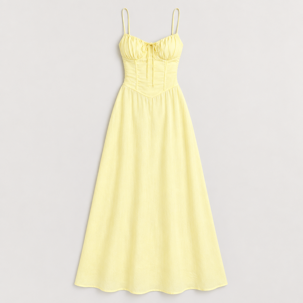 Strappy Summer Maxi Dress, flat lay