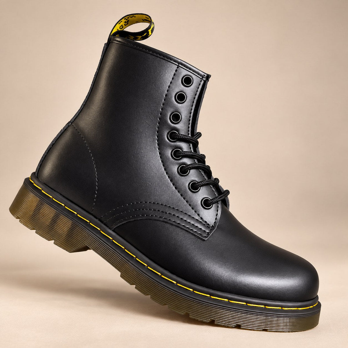 Marten Unisex Vegan Leather Lace-Up Boots