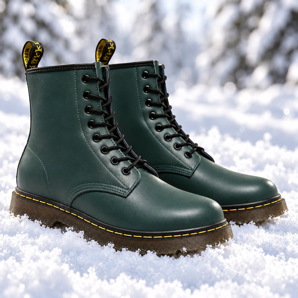 Marten Unisex Vegan Leather Lace-Up Boots