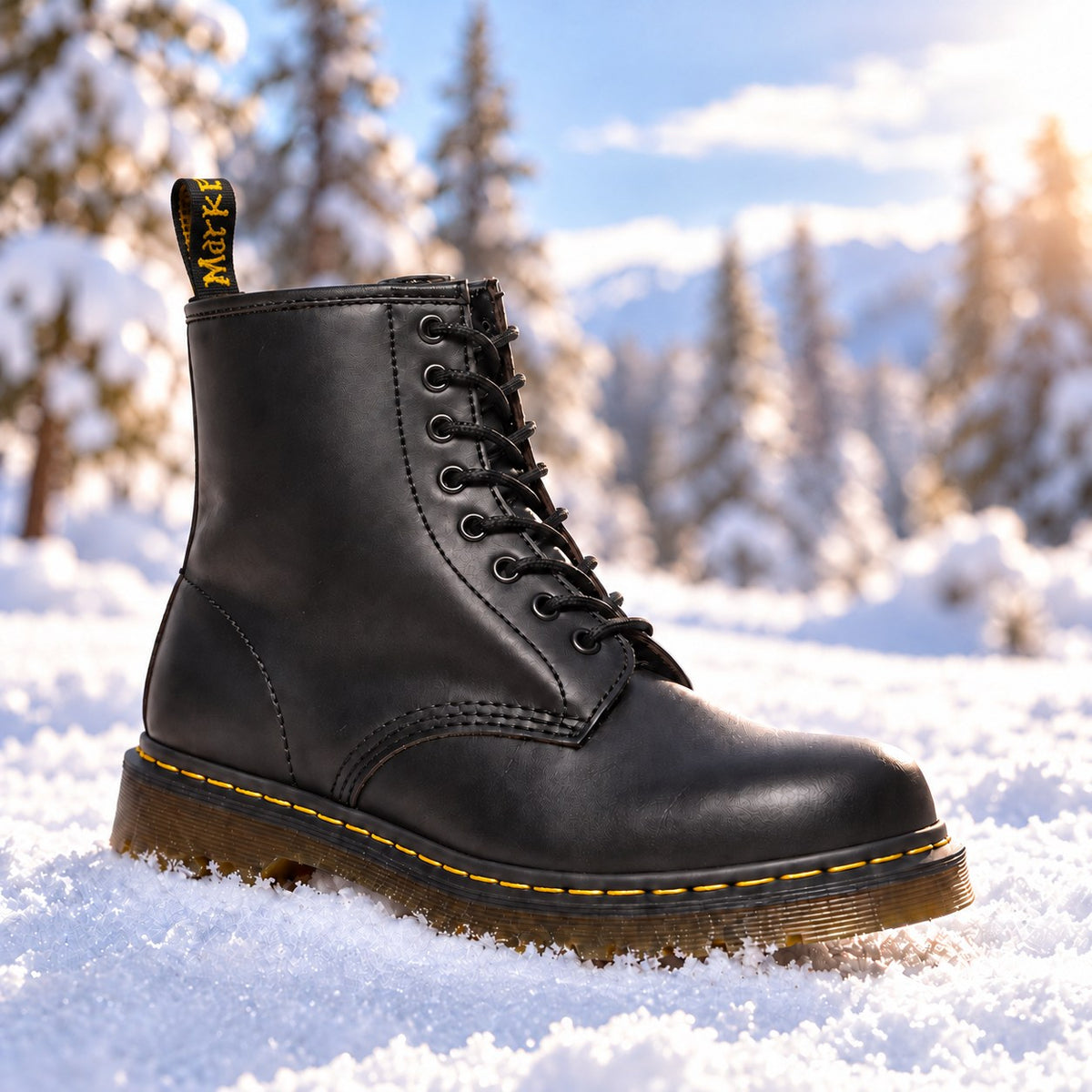 Marten Unisex Vegan Leather Lace-Up Boots