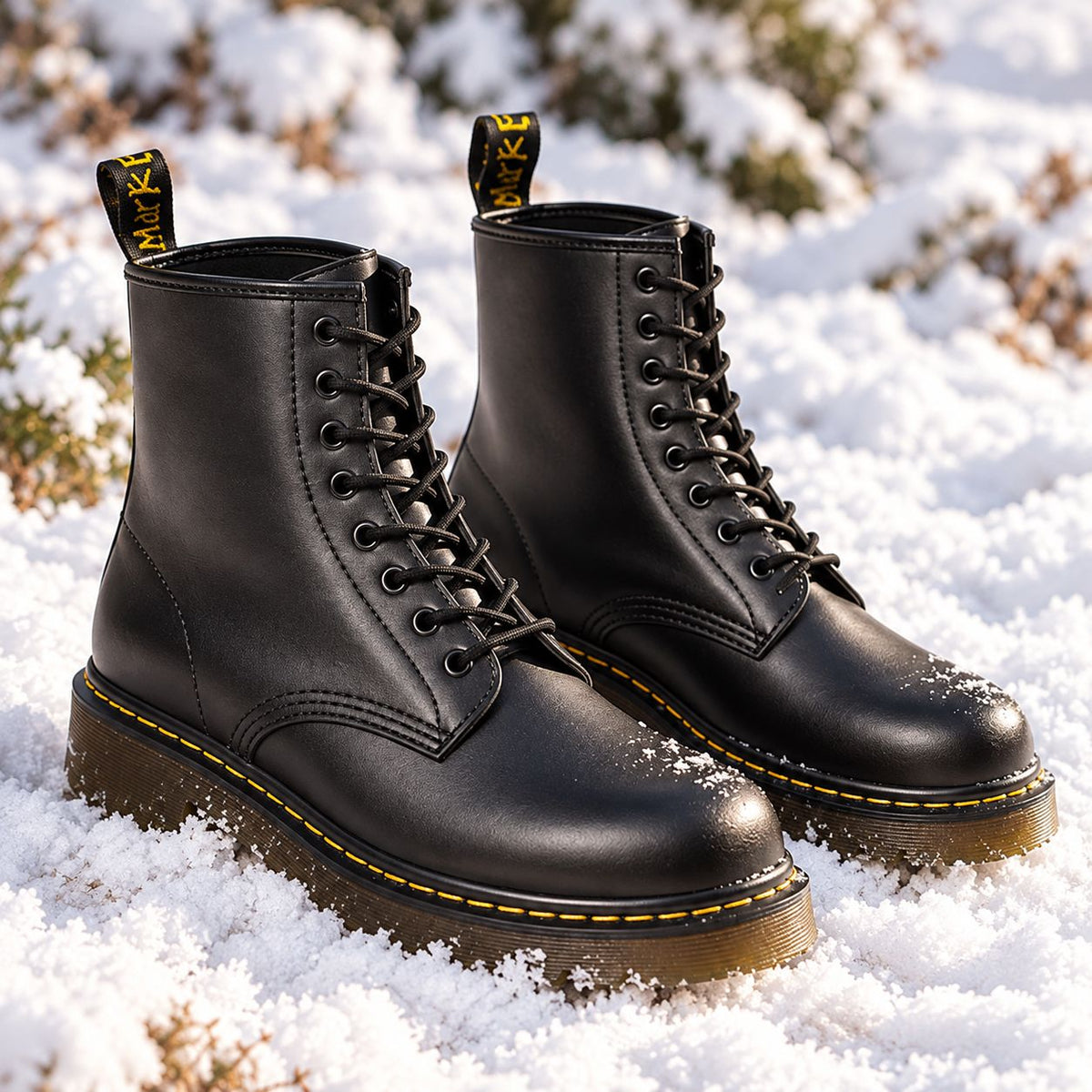 Marten Unisex Vegan Leather Lace-Up Boots
