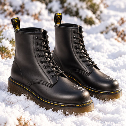 Marten Unisex Vegan Leather Lace-Up Boots