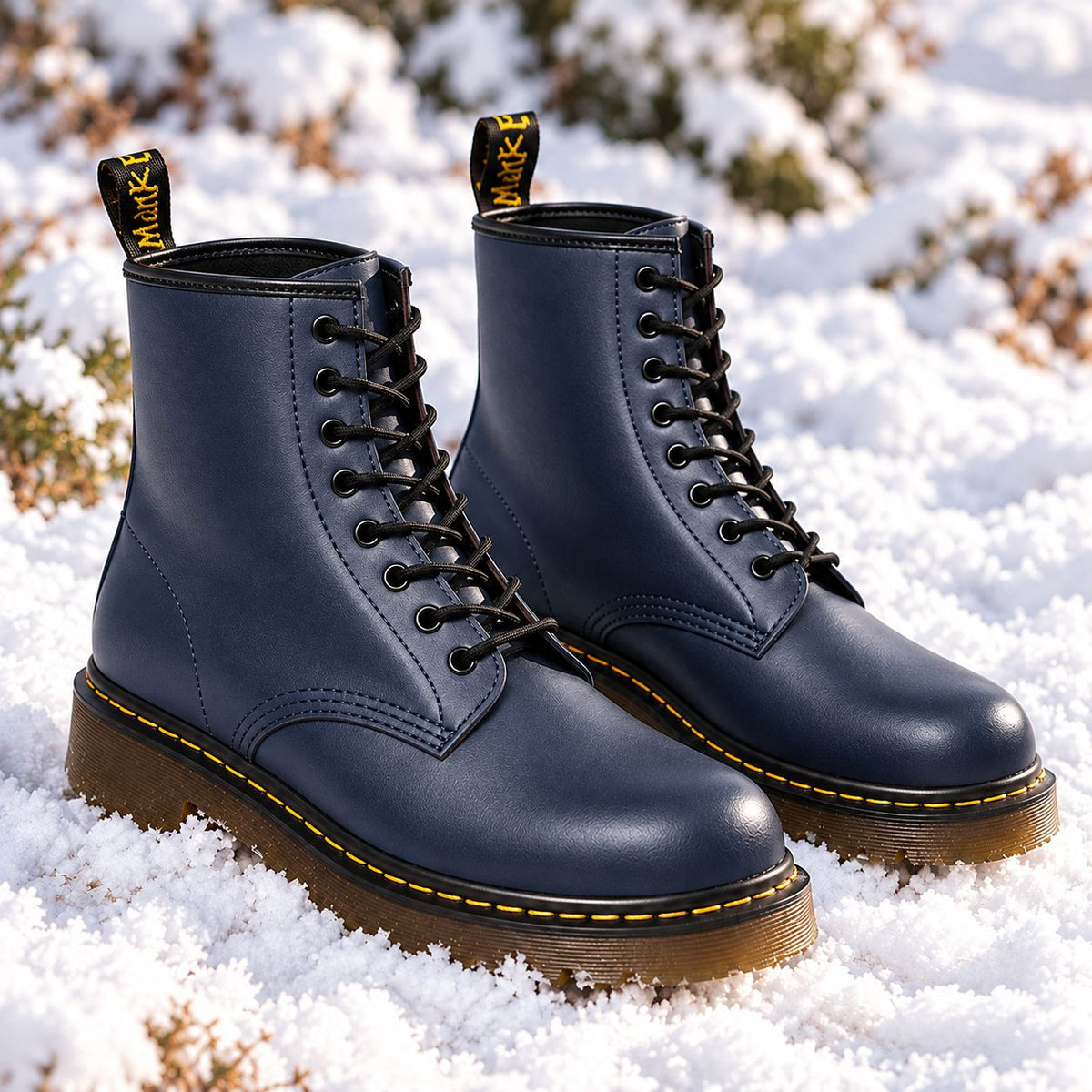 Marten Unisex Vegan Leather Lace-Up Boots