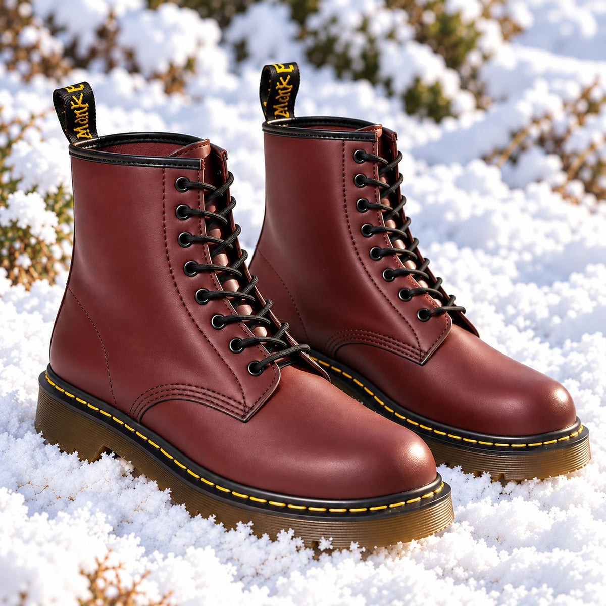 Marten Unisex Vegan Leather Lace-Up Boots