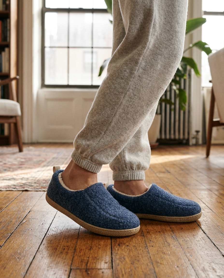 Woman wearing the Orthopedic Slippers Unisex in New York