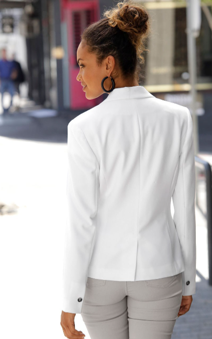 Skyler Relaxed White Blazer Jacket