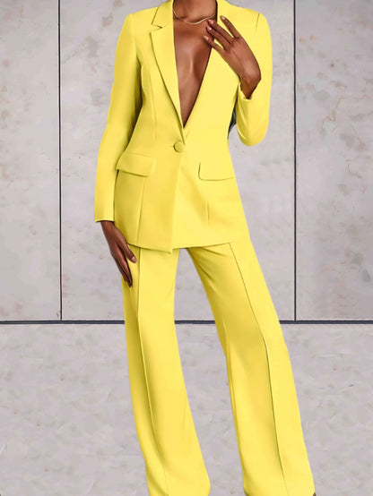 Skyler Blazer and Wide-Leg Pants Set