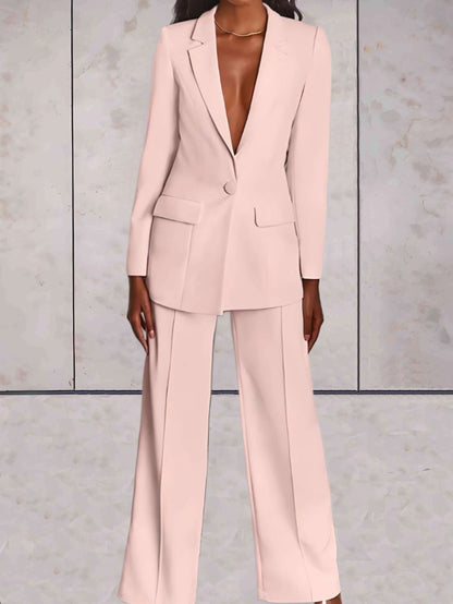 Skyler Blazer and Wide-Leg Pants Set