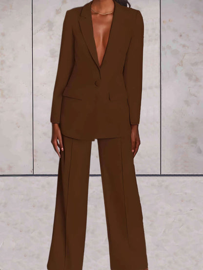 Skyler Blazer and Wide-Leg Pants Set