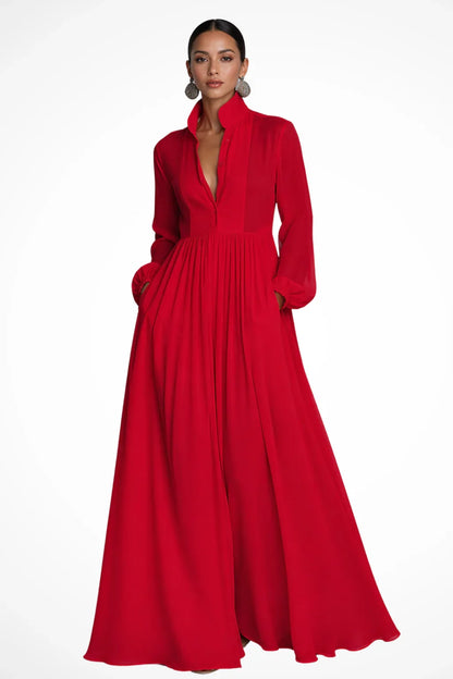 Skyler Button Front Maxi Dress with Pockets - view 6