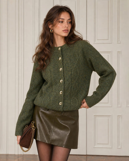 Skyler Cable Knit Button Cardigan - view 3