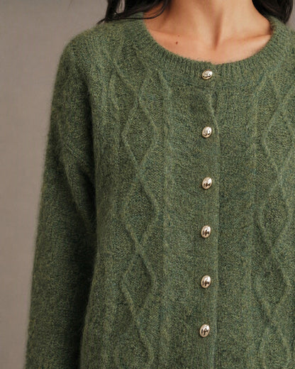 Skyler Cable Knit Button Cardigan - view 5