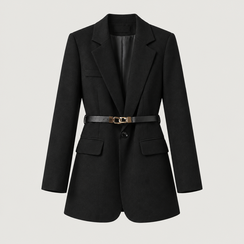Skyler Classic Tailored Blazer in black, front product view