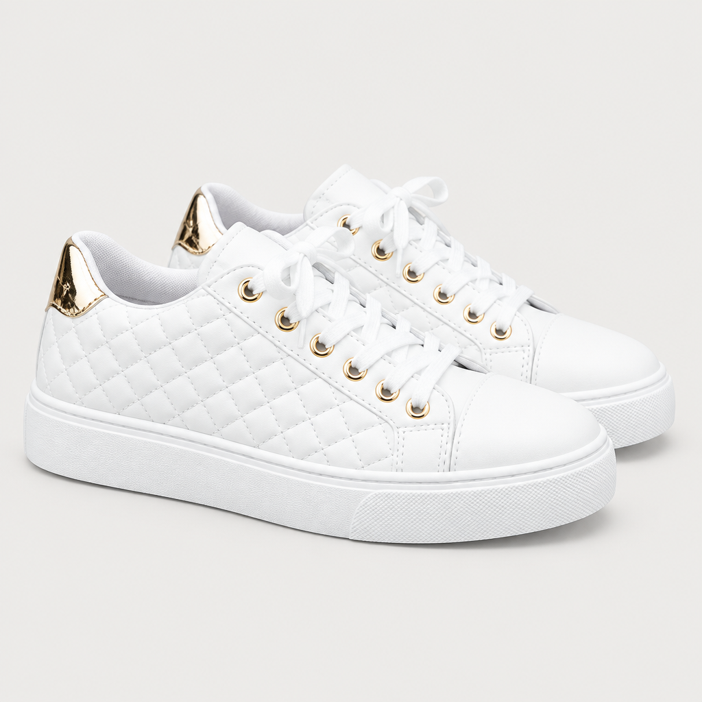 Pair of Comfort Walking Sneakers, side view