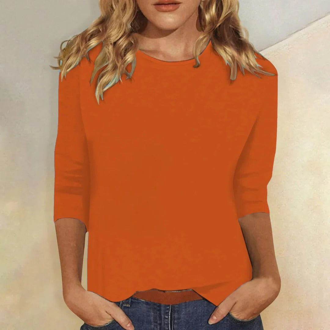 Skyler Crew Neck 3/4 Sleeve Top - view 10