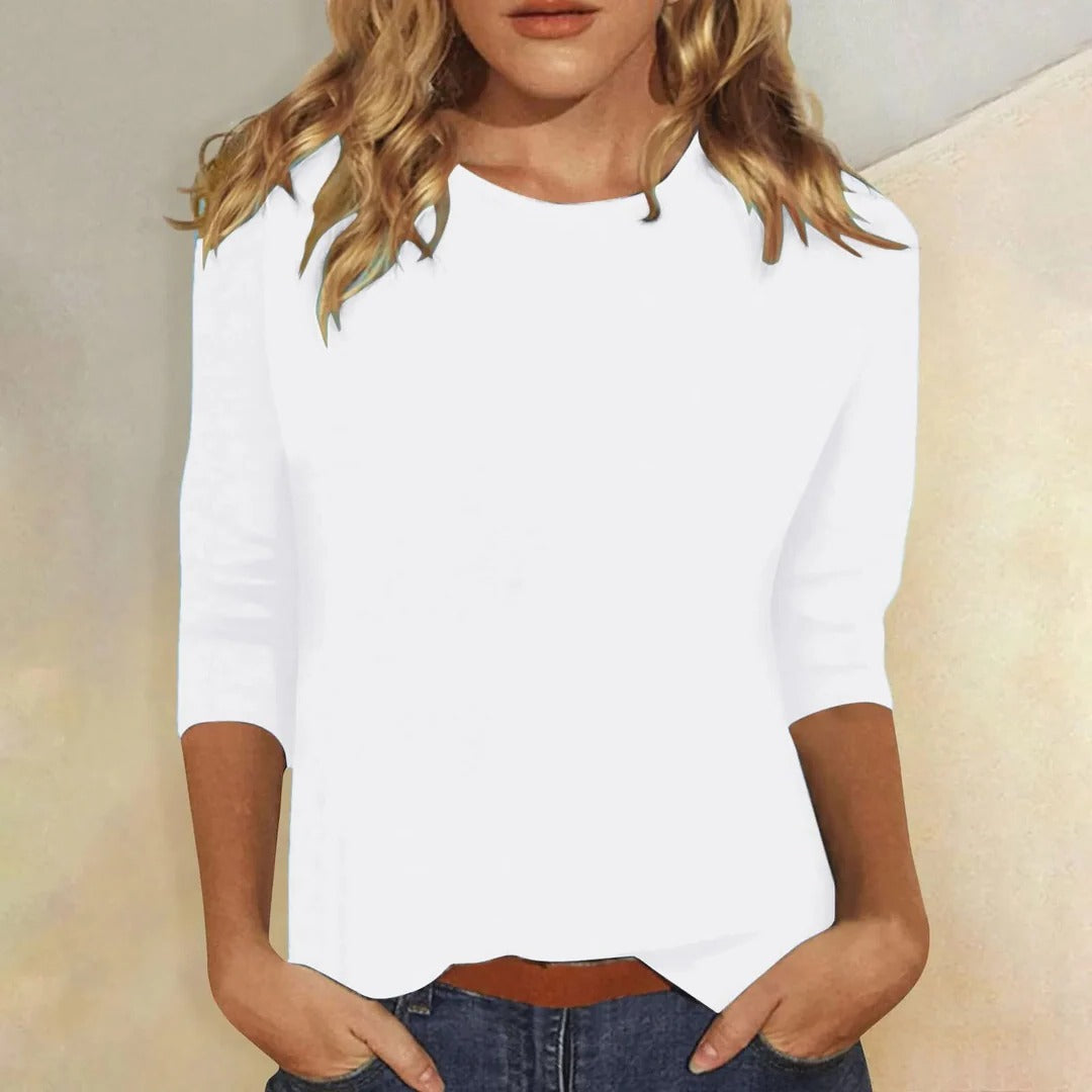 Skyler Crew Neck 3/4 Sleeve Top - view 4