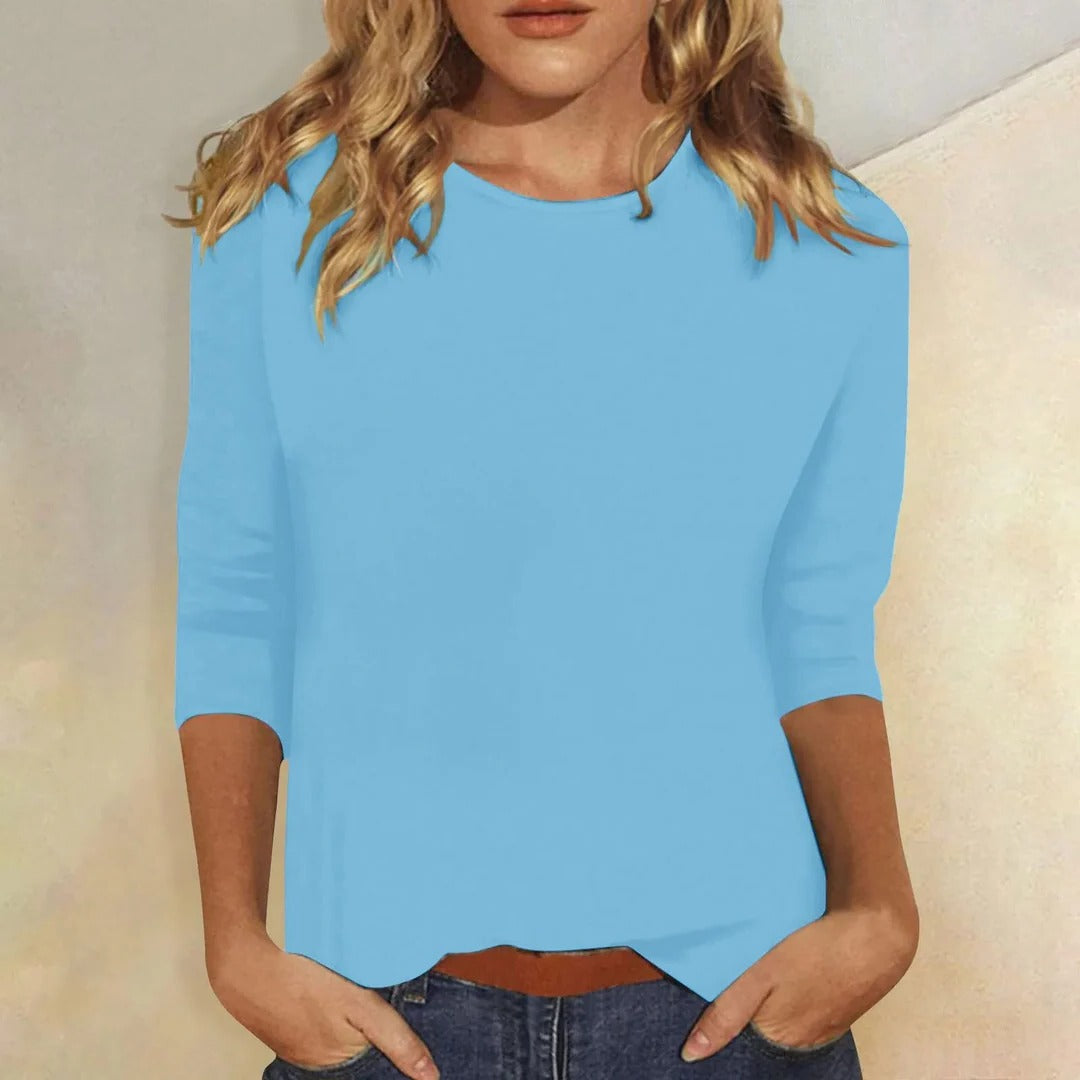 Skyler Crew Neck 3/4 Sleeve Top - view 5