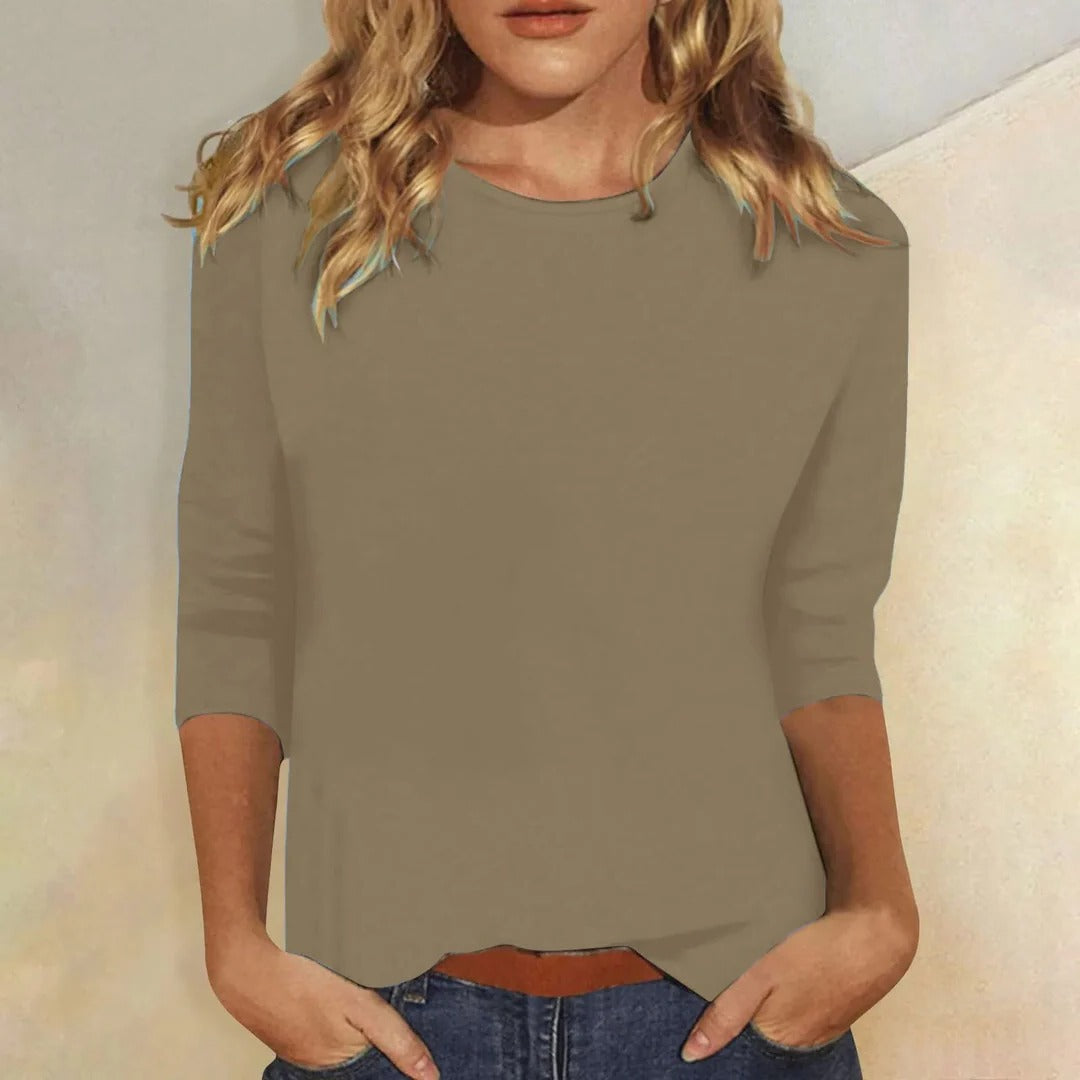 Skyler Crew Neck 3/4 Sleeve Top - view 9