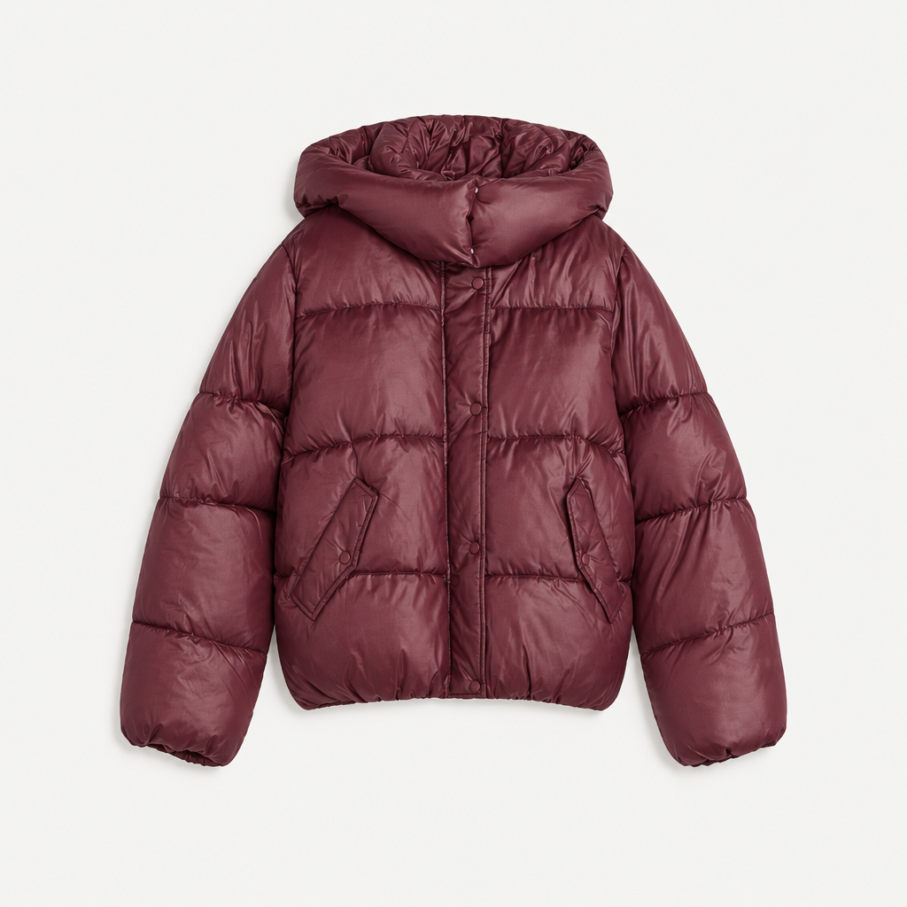 Skyler Cropped Puffer Jacket flat lay